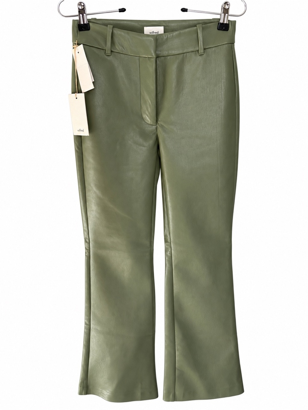 NWT Wilfred Cabaret Vegan Leather Pants - Bitter Sage - Size 0